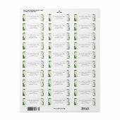 Geometrische tropische orchideeën stranden etiket (Full Sheet)