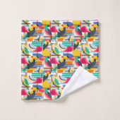 Geometrische tropische vogels bad handdoek (Wasdoekje)