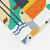 Geometrische tropische vogels fleece deken (Hoek)