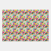 Geometrische tropische vogels inpakpapier vel (Voorkant 2)