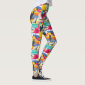 Geometrische tropische vogels leggings (Rechts)