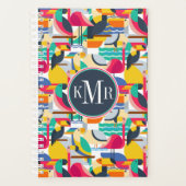 Geometrische tropische vogels | Monogram Planner (Voorkant)