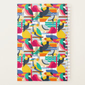 Geometrische tropische vogels | Monogram Planner (Achterkant)