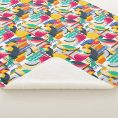 Geometrische tropische vogels sherpa deken (3/4)