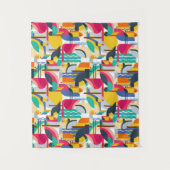 Geometrische tropische vogels wandkleed (Voorkant)