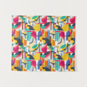 Geometrische tropische vogels wandkleed (Voorkant (horizontaal))