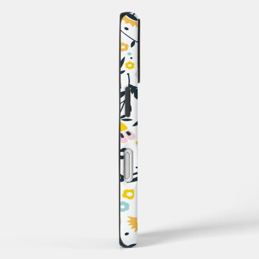 Geometrische tuin bloemenpastelpatroon Case-Mate iPhone case (Achterkant / Rechts)