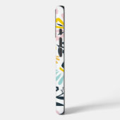 Geometrische tuin bloemenpastelpatroon Case-Mate iPhone case (Achterkant / Links)