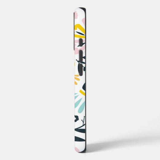 Geometrische tuin bloemenpastelpatroon Case-Mate iPhone case (Achterkant / Links)