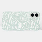 Geometrische tuinbouwstof in het wit op Bleke punt Case-Mate iPhone Case (Achterkant (horizontaal))