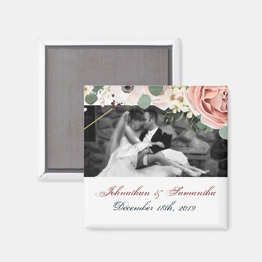 Geometrische tuinen Roos voor de persoonlijke foto Magneet (Voorkant / Achterkant)