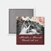 Geometrische tuinwijn met persoonlijke foto Magnet (Voorkant / Achterkant)