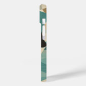 Geometrische Turquoise Mid-Century Modern Patroon Case-Mate iPhone Case (Achterkant / Links)