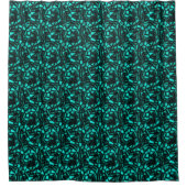 Geometrische Turquoise Shapes Pattern Douchegordijn (Voorkant)
