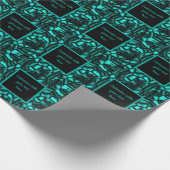 Geometrische Turquoise Shapes Pattern Gepersonalis Cadeaupapier (Hoek)