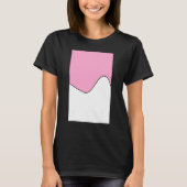 Geometrische tweelinggolfpatroon, roze anjer en t-shirt (Voorkant)