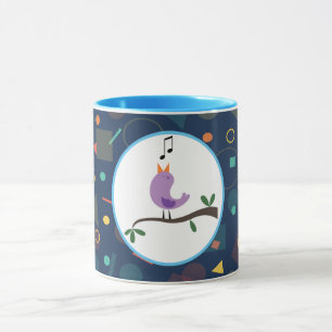 Geometrische Tweety Bird-patroon Mok