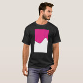 Geometrische Two Tone Wave Pattern Deep Cerise en T-shirt (Voorkant volledig)