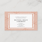 Geometrische typografie modern elegant visitekaart visitekaartje (Achterkant)