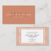 Geometrische typografie modern elegant visitekaart visitekaartje (Voorkant / Achterkant)