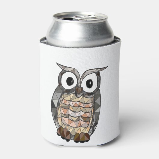 geometrische uil blikjeskoeler (Blikje Voorkant)