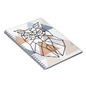 Geometrische Uil Design Notitieboek (Rechterzijde)