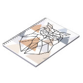 Geometrische Uil Design Notitieboek (Linkerzijde)