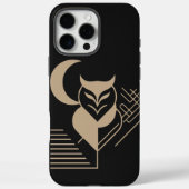 Geometrische uil met een maansikkel Case-Mate iPhone case (Achterkant)