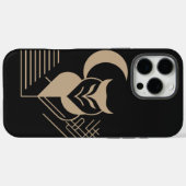 Geometrische uil met een maansikkel Case-Mate iPhone case (Achterkant (horizontaal))