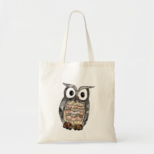 geometrische uil tote bag (Voorkant)