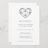 Geometrische uitnodiging tot weduwschap (Voorkant / Achterkant)