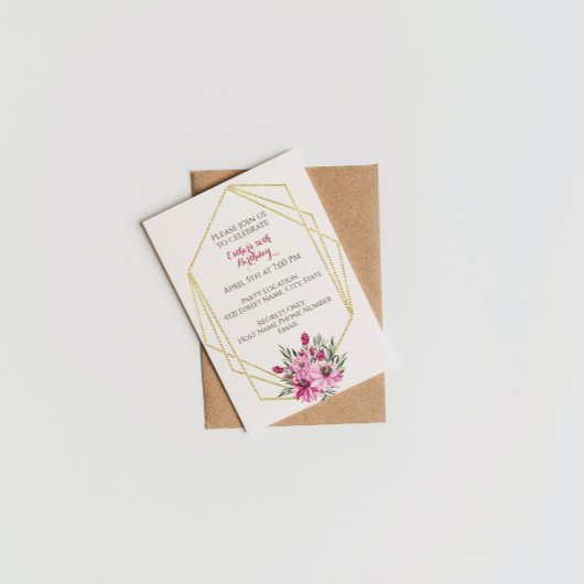 Geometrische uitnodiging voor de geboorte