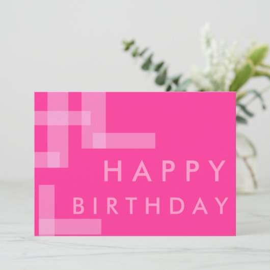 Geometrische uitnodiging voor de geboorte (Staand voorkant)