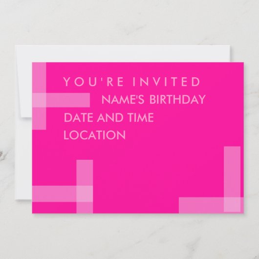 Geometrische uitnodiging voor de geboorte (Achterkant)