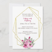 Geometrische uitnodiging voor de geboorte (Voorkant)