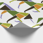 Geometrische Unicorn Modern Abstract Tangram Dier Cadeaupapier (Hoek)