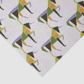 Geometrische Unicorn Modern Abstract Tangram Dier Tissuepapier (Detail)