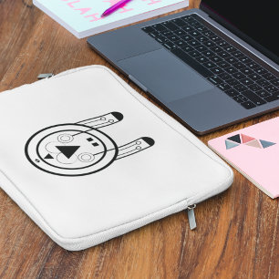 Geometrische Usagi Konijn Zodiac Laptop Sleeve