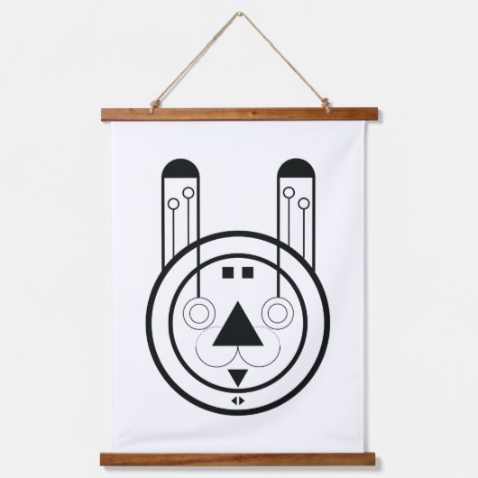 geometrische usagi-konijnendierenriem hangend wandkleed (Voorkant)