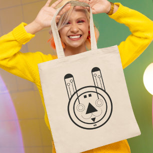 geometrische usagi-konijnendierenriem tote bag
