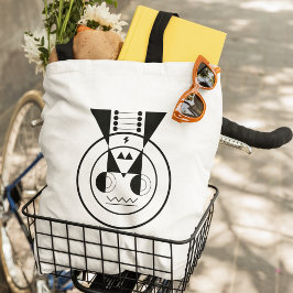 Geometrische Ushi Ox - Japanse dierenriem symbool Tote Bag