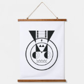 Geometrische Ushi - Ox Zodiac Hangend Wandkleed (Voorkant)