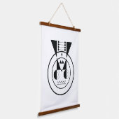 Geometrische Ushi - Ox Zodiac Hangend Wandkleed (Gebogen)