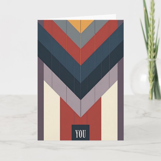 Geometrische vadersdag kaart (Voorkant)