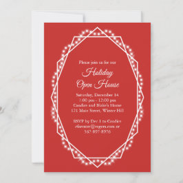 Geometrische vakantie Sparkle Open House Red Kaart