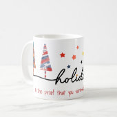 Geometrische vakantiebomen met Witty Subline Koffiemok (Voorkant links)