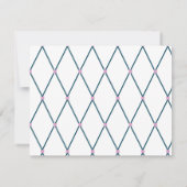 Geometrische vakken Patroon gepersonaliseerde noti Notitiekaartje (Achterkant)
