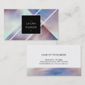 Geometrische veelhoek van moderne Waterverf Visitekaartje (Voorkant / Achterkant)