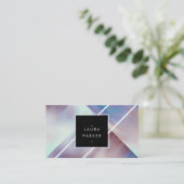 Geometrische veelhoek van moderne Waterverf Visitekaartje (Staand voorkant)