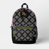 Geometrische veelkleuren bedrukte rugzak (Voorkant)